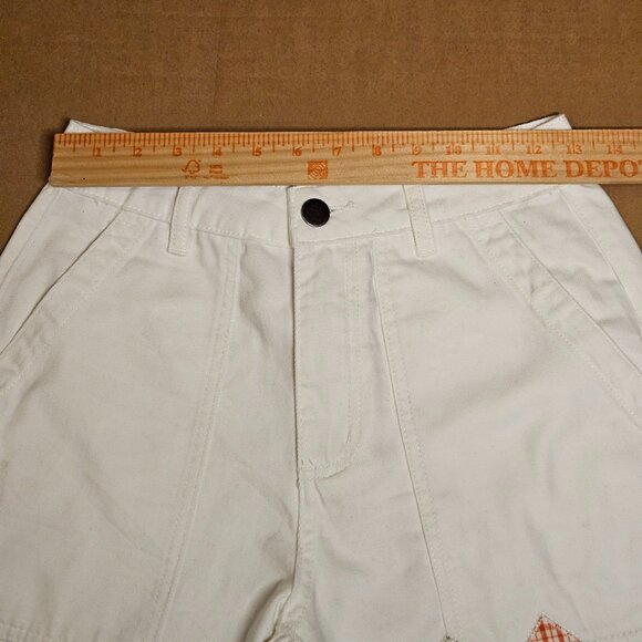 Easel White High Waist  Shorts. Size Small. W 26" Inseam 11" - Picture 5 of 6